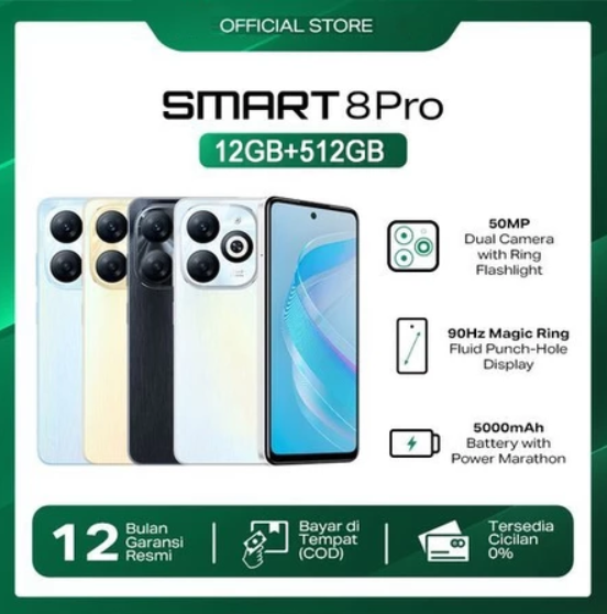 infinix-smart-8-Pro-Handphone-Asli-7.5-Inch-12GB-RAM-512GB-ROM-HD